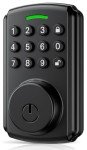 Smart Deadbolt Lock | No App Required or with App When Needed | IP65 Waterproof | Support Gateway and Alexa | Aluminum Alloy | Smart Keyless Entry Door Lock for Front Door | in-App 100 Users Managment