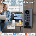 Pothunder WiFi Smart Door Lock with Camera, 5-in-1 Fingerprint Keyless Entry Door Lock, 2K HD Camera, Two-Way Audio, Dual Motion Sensors, App Remote Control, Keypad Code