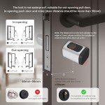 YoumiAi Tuya Bluetooth Smart Door Lock Electronic Euro Cylinder, Password/Fingerprint/App/IC/Key Unlock,Timer/App Remote Control via Tuya BLE Hub Suit for 60-90mm Door(Silver, 30/30 mm)
