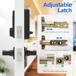 Smart Keypad Door Lock with Handle,Keyless Entry Door Lock for Front Door, Electronic Digital Door Lock,Electronic Keypad Deadbolt Door Lock with Code, Auto Lock,Traditional Key,Easy Installation