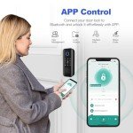 Security Smart Lock, Keyless Fingerprint Lock for Front Door (Black)