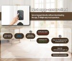 Smart Deadbolt Lock | No App Required or with App When Needed | IP65 Waterproof | Support Gateway and Alexa | Aluminum Alloy | Smart Keyless Entry Door Lock for Front Door | in-App 100 Users Managment