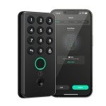igloohome Deadbolt Go Smart Lock (Matte Black) w/Fingerprint, Digital Keys, Remote PIN Codes and Smart Watch Access - ANSI/BHMA Certified, Easy to Install, Remote Control and Alexa with WiFi Bridge