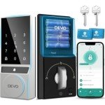 Devo Smart Lock, Keyless Entry Door Lock for Front Door, Bluetooth Smart Deadbolt, App Remote Control, Digital Smart Door Lock, Electronic Touchscreen Keypad, Auto Lock, Easy Installation(Silver)