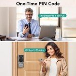 Devo G2 Smart Lock, Fingerprint Keyless Entry Door Lock with Doorbell, Front Door Smart Lock Electronic Deadbolt with App Control, Easy Install No Hub, IP54 Waterproof, Auto-Lock