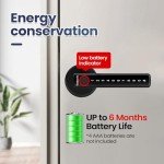 Kadonio 406 Smart Deadbolt, Fingerprint Electronic Deadbolt Door Lock, Bluetooth Keyless Entry Keypad Smart Deadbolt App Control, Ekeys Sharing, App Monitoring Auto Lock for Homes and Hotel, Black