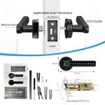 Kadonio 406 Smart Deadbolt, Fingerprint Electronic Deadbolt Door Lock, Bluetooth Keyless Entry Keypad Smart Deadbolt App Control, Ekeys Sharing, App Monitoring Auto Lock for Homes and Hotel, Black