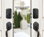 Smart Deadbolt Lock | No App Required or with App When Needed | IP65 Waterproof | Support Gateway and Alexa | Aluminum Alloy | Smart Keyless Entry Door Lock for Front Door | in-App 100 Users Managment