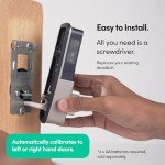 igloohome Deadbolt Go Smart Lock (Matte Black) w/Fingerprint, Digital Keys, Remote PIN Codes and Smart Watch Access - ANSI/BHMA Certified, Easy to Install, Remote Control and Alexa with WiFi Bridge