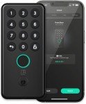 igloohome Deadbolt Go Smart Lock (Matte Black) w/Fingerprint, Digital Keys, Remote PIN Codes and Smart Watch Access - ANSI/BHMA Certified, Easy to Install, Remote Control and Alexa with WiFi Bridge