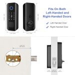 Security Smart Lock, Keyless Fingerprint Lock for Front Door (Black)