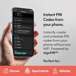 igloohome Deadbolt Go Smart Lock (Matte Black) w/Fingerprint, Digital Keys, Remote PIN Codes and Smart Watch Access - ANSI/BHMA Certified, Easy to Install, Remote Control and Alexa with WiFi Bridge