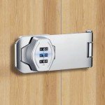 Keyless Locks for Cabinets：3 Digit Cabinets Combination Lock Closet Door Lock - Bifold Door Lock - Slide Double Door Lock for Folding Door Garage Shed Cupboard Barn Pantry 4" 1pcs Silver