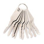 10pcs Stainless Steel Keys Emergency Car Opening Set Locksmith Unlocking Repairing Tools Kit