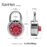 Lock 1 Pack Combination Lock Locker Lock for Gym and School Lockers Safe Combination Padlock Mini Combination Lock，Standard Dial Combination Lock