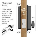 igloohome Deadbolt Go Smart Lock (Matte Black) w/Fingerprint, Digital Keys, Remote PIN Codes and Smart Watch Access - ANSI/BHMA Certified, Easy to Install, Remote Control and Alexa with WiFi Bridge