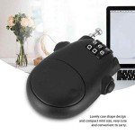 Combination Lock with Retractable Cable, Padlock with Retractable Cable Anti-Theft Luggage Padlock 3-Digit Security Padlock Bicycle Combination Padlock(Black)