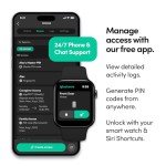 igloohome Deadbolt Go Smart Lock (Matte Black) w/Fingerprint, Digital Keys, Remote PIN Codes and Smart Watch Access - ANSI/BHMA Certified, Easy to Install, Remote Control and Alexa with WiFi Bridge
