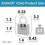 Zarker XD40 Combination Lock, 4-Digit Padlock for School Gym Sports LockerLock, Fence, Toolbox, Case, Hasp Storage (2-Pack, Emerald, Blue)