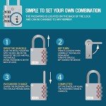 Zarker XD35 Combination Lock, 3-Digit Padlock for School Gym Sports LockerLock, Fence, Toolbox, Case, Hasp Storage (10-Pack, Yellow)