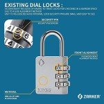 Zarker XD35 Combination Lock, 3-Digit Padlock for School Gym Sports LockerLock, Fence, Toolbox, Case, Hasp Storage (10-Pack, Yellow)
