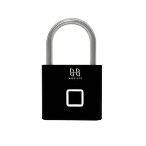 HIFAM Fingerprint Padlock, Fingerprint Lock, Smart Padlock with Keyless Biometric, Locker Locks, Smart Lock with USB Rechageable, Suitable for Gym Locker, School, Sports, Storage (Black)