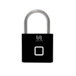 HIFAM Fingerprint Padlock, Fingerprint Lock, Smart Padlock with Keyless Biometric, Locker Locks, Smart Lock with USB Rechageable, Suitable for Gym Locker, School, Sports, Storage (Black)