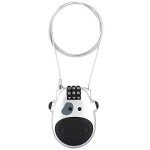 Keenso Combination Lock with Retractable Cable, Padlock with Retractable Cable Anti-Theft Luggage Padlock 3-Digit Security Padlock Bicycle Combination Padlock(Money)