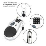 Keenso Combination Lock with Retractable Cable, Padlock with Retractable Cable Anti-Theft Luggage Padlock 3-Digit Security Padlock Bicycle Combination Padlock(Money)