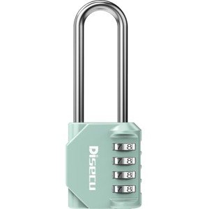1 Pack disecu 2.6 Inch Long Shackle Combination Lock, 4 Digit Outdoor Waterproof Padlock for School Locker, Gym Locker, Storage Unit, Gate, Fence, Toolbox (Turquoise)