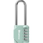 1 Pack disecu 2.6 Inch Long Shackle Combination Lock, 4 Digit Outdoor Waterproof Padlock for School Locker, Gym Locker, Storage Unit, Gate, Fence, Toolbox (Turquoise)