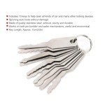 10pcs Stainless Steel Keys Emergency Car Opening Set Locksmith Unlocking Repairing Tools Kit