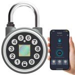 SFW Fingerprint Padlock,Smart Bluetooth Padlock with Code, Water Resistant Padlock with Mobile App.Suitable for Gyms, Sports Facilities, Bicycles, Schools, Luggage and Lockers, etc.