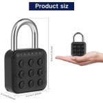 ​​​​​Combination Lock 6 Digit Password Combo Locker Lock, Aluminum Alloy Combination Lock for Locker Outdoor, Push Button Security Combination Padlock, School Lock, Gym Lock