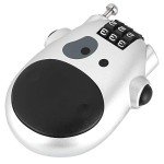 Keenso Combination Lock with Retractable Cable, Padlock with Retractable Cable Anti-Theft Luggage Padlock 3-Digit Security Padlock Bicycle Combination Padlock(Money)