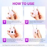 Wisetail Fingerprint Padlock, Smart Rechargeable Locker Lock for School Gym, Keyless Biometric Thumbprint Outdoor Cable Padlock for Backpack/Suitcase/Luggage-Pink