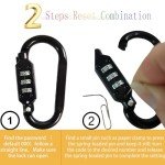 MyyYiTar Combination Carabiner Clips，3 Dial Digit Combination Lock