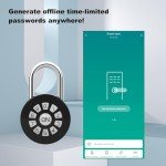 Decruil Smart Padlock for Outdoor Gate, Bluetooth Digital Padlock with Code, Electronic APP Control Lock for Gate, Locker, Fence