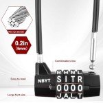 Lawnize Cable Locks with Letters, Text, Words Combination,Steel Cable Rope Wire Combination Lock with Resettable Code for Bikes, Lockers, File Cabinets, Wardrobes, Fences,gate Lock, Pool Padlock.