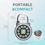 SFW Fingerprint Padlock,Smart Bluetooth Padlock with Code, Water Resistant Padlock with Mobile App.Suitable for Gyms, Sports Facilities, Bicycles, Schools, Luggage and Lockers, etc.