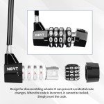 Lawnize Cable Locks with Combination,Steel Cable Rope Wire 4-Digit Combination Lock with Resettable Code for Bikes, Lockers, File Cabinets, Wardrobes, Small Fences,gate Lock, Pool Padlock.