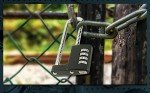 Cabinet Lock, Combination Padlock, Gym Lock, 4.6 inch* 2.54 inch* 0.57 inch, Black, Stainless Steel, Adjustable Shackle Lock, U Shape Lock for Cabinet, Outdoor, School, Gym, lockers, Fences, RiNTREE