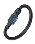 Combination Locks, Heavy Duty Carabiner Clips, Ultra Large D-Shaped Code Combo Lock for Looped Bike Security Cable Lock, Helmet Lock, Bike Lock, Fence Lock, Travel Case Lock (1, Black)