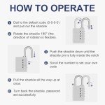 MEINUOKA 1 Pack Aluminum Combination Lock, 3 Digit Locker Lock, Silver Outdoor Waterproof Padlock for School Gym, Sports, Gate, Fence(1.18 Inch Wide)