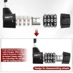 Lawnize Cable Locks with Letters, Text, Words Combination,Steel Cable Rope Wire Combination Lock with Resettable Code for Bikes, Lockers, File Cabinets, Wardrobes, Fences,gate Lock, Pool Padlock.