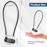 Lawnize Cable Locks with Combination,Steel Cable Rope Wire 4-Digit Combination Lock with Resettable Code for Bikes, Lockers, File Cabinets, Wardrobes, Small Fences,gate Lock, Pool Padlock.