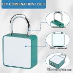 NBYT DIY Stickers, Painted Combination Lock, Create Your own Personalized Padlocks, Suitable for Travel suitcases, Bags, Backpacks, lockers