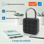 HIFAM Combination Lock, 6 Digit Codes Padlock, Little Locker Lock with Bluetooth App Control for Gym School Locker, Suitcase, Luggage, Black