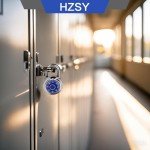 HZSY Combination Padlock 1 Pack，Fixed Dial Combination Padlock with Different Combinations，2 in. Wide. Blue Turntable，Lock for Gym & Locker，School，Toolbox，and More