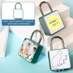 NBYT DIY Stickers, Painted Combination Lock, Create Your own Personalized Padlocks, Suitable for Travel suitcases, Bags, Backpacks, lockers